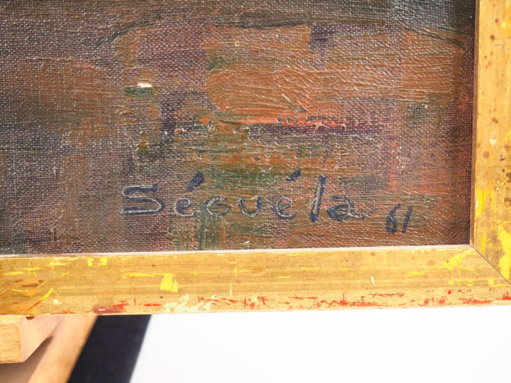 SEGUELA.  "le soleil" Huile sur toile, signée en bas à droite et datée