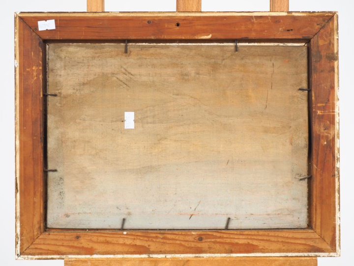 M. VITALLA.  "côte rocheuse'"  Huile sur panneau, signée en bas à gauc