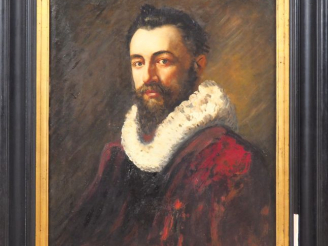 Vente aux enchères Ecole française ou espagnole XIXème. "portrait d'homme au col de frais