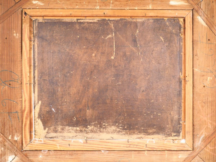 Ecole française début XXème.  "paysage au chemin" Huile sur toile, mar