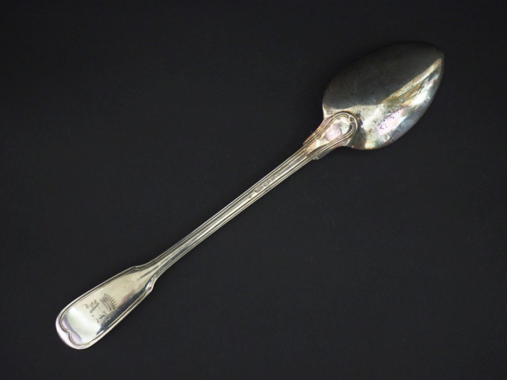 Cuillère à ragoût fin XVIIIème - début XIXème en argent 950, poinçon a