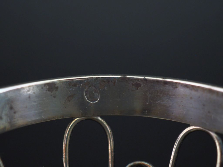 Paire de salerons Restauration en argent 950, poinçon Vieillard, à déc