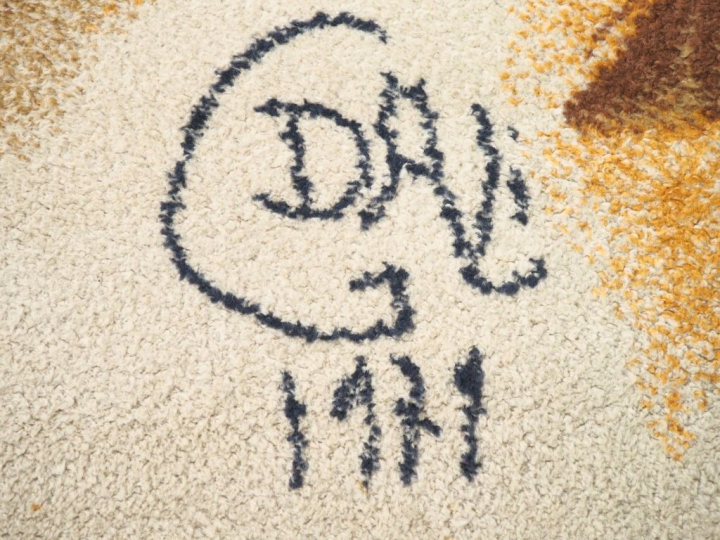 Salvador DALI (d'après). "Le grand paon". Tapis en laine polychrome. D