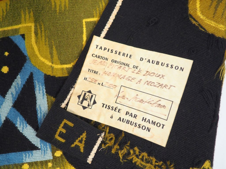 PICARD LEDOUX.  "hommage à Mozart". Tapisserie tissée par Hamot à Aubu