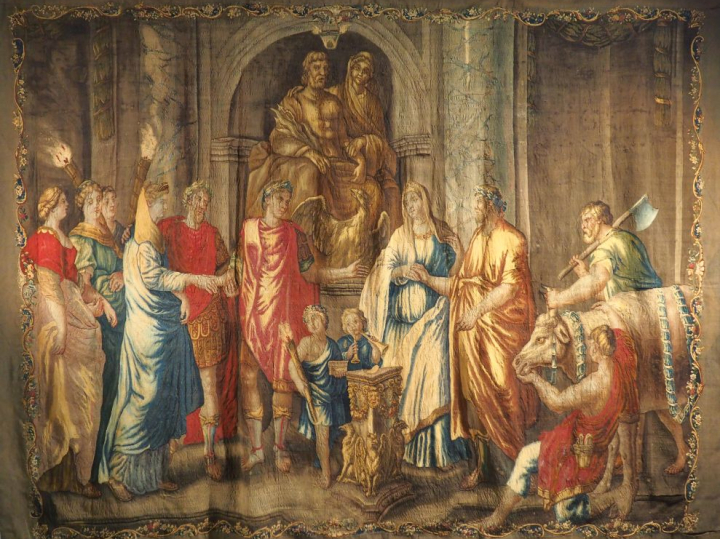 Tapisserie de la Manufacture royale d’Aubusson. "Le Mariage de Constan