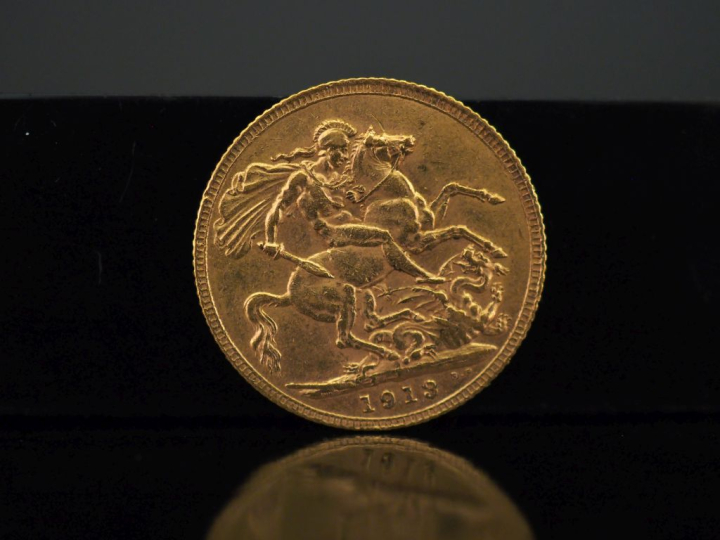 Souverain or, Georges V, 1913. FRAIS ACHETEURS 10% HT.   