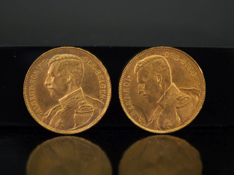 Vente aux enchères Deux pièces de 20 Francs or belge, 1914. FRAIS ACHETEURS 10% HT.   
