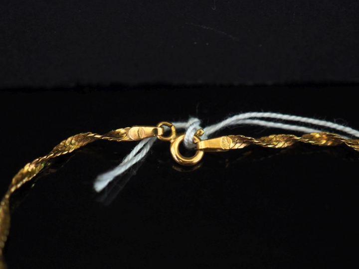 Collier souple en or jaune 750, maille souple.  Long. 42,5 cm Poids. 4