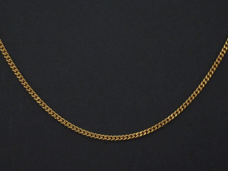 Vente aux enchères Chaine en or jaune 750, maille gourmette.  Long. 45,7 cm Poids. 3,76 g