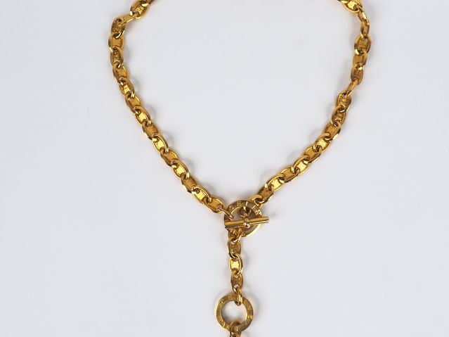 CELINE, Paris Ceinture en métal doré, composée de maillons ovales ajou