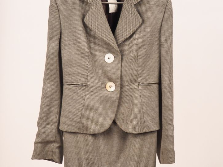 Christian DIOR, Boutique Ensemble de tailleur, veste et jupe en laine,