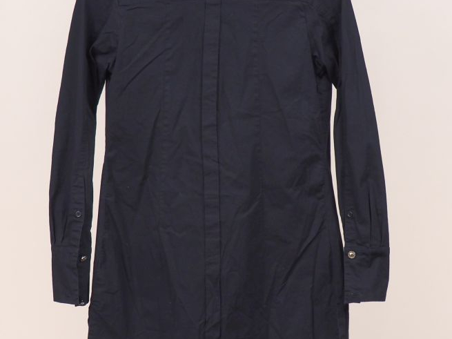 Inès de LA FRESSANGE Chemise noire en coton (97%), à décor de plis à l