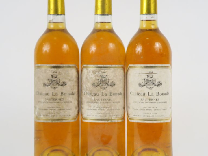 3 BOUTEILLES CHÂTEAU LA BOUADE SAUTERNES - 1994 - 2 ELS