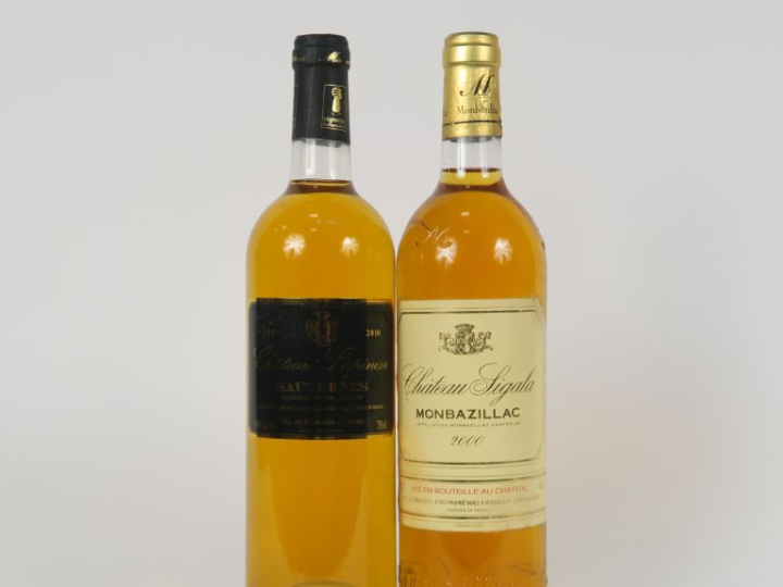 2 BOUTEILLES : 1 CHÂTEAU LAPINESSE SAUTERNES 2010 - 1 CHÂTEAU SIGALA M