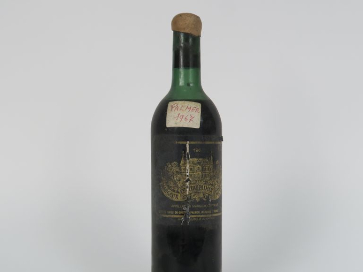 1 BOUTEILLE CHÂTEAU PALMER MARGAUX - 1967 - MEP/ELA/CAPS CIRE LEGER CO
