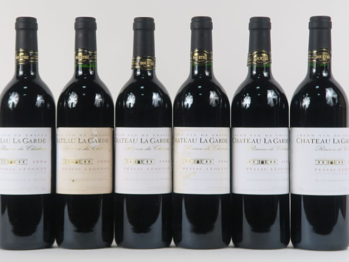 6 BOUTEILLES CHÂTEAU LA GARDE GRAVES - 1994 - 2 ELT