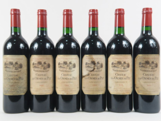 Vente aux enchères 6 BOUTEILLES CHÂTEAU LES ORMES DE PEZ ST ESTEPHE - 1995 - 3 ELT
