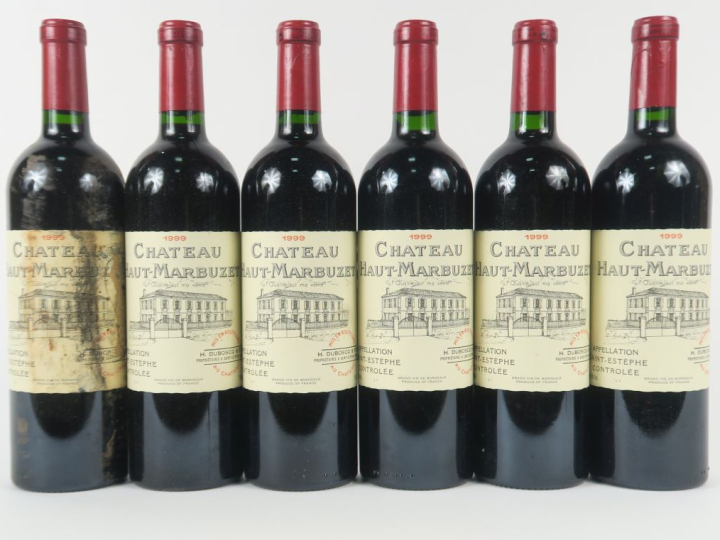 6 BOUTEILLES CHÂTEAU HAUT MARBUZET ST ESTEPHE - 1999 - 1 ET/EA