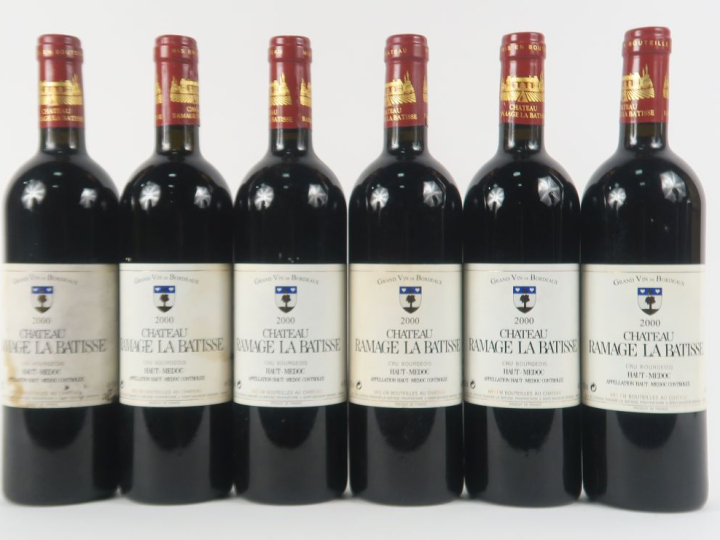 6 BOUTEILLES RAMAGE LA BATISSE CB HAUT MÉDOC - 2000 - 1 ETLA