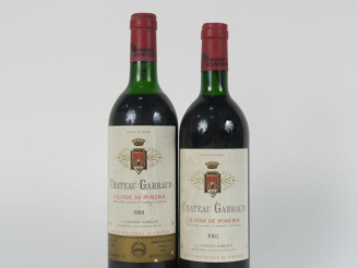 Vente aux enchères 2 BOUTEILLES CHÂTEAU GARRAUD LALANDE DE POMEROL - 1 de 1985 BG/1 de 19
