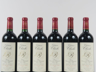 Vente aux enchères 6 BOUTEILLES CHÂTEAU CLARKE LISTRAC MEDOC - 1999/2000/2001/2002/2003/2