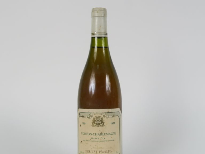1 BOUTEILLE CORTON CHARLEMAGNE GC POULET PÈRE   FILS - 1991 - ELA