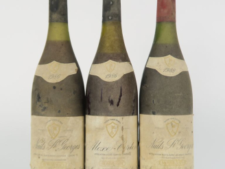 Vente aux enchères 3 BOUTEILLES MOMMESSIN : 2 NUITS ST GEORGES (1 de 1986/1 de 1988) BS -