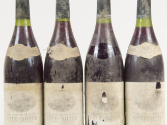 Vente aux enchères 4 BOUTEILLES CÔTE ROTIE L. de VALLLOUIT - 1986 - EA/BS/1 PRÉSUMÉE