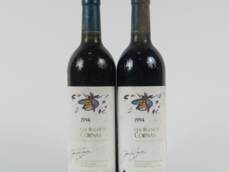 Vente aux enchères 2 BOUTEILLES CORNAS 'LES RUCHETS ' J.L. COLOMBO - 1994 - BS/ELA