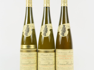 Vente aux enchères 3 BOUTEILLES DOMAINE WEINBACH 'CLOS DES CAPUCINS' : 2 'CUVÉE STE CATHE