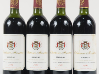 Vente aux enchères 4 BOUTEILLES CHÂTEAU MONTUS MADIRAN - 1985 - 1 LB/1 LB-HEP/1 HEP/1 MEP