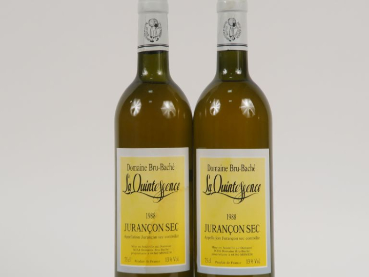 2 BOUTEILLES DOMAINE BRU BACHÉ 'LA QUINTESSENCE' JURANCON SEC - 1988