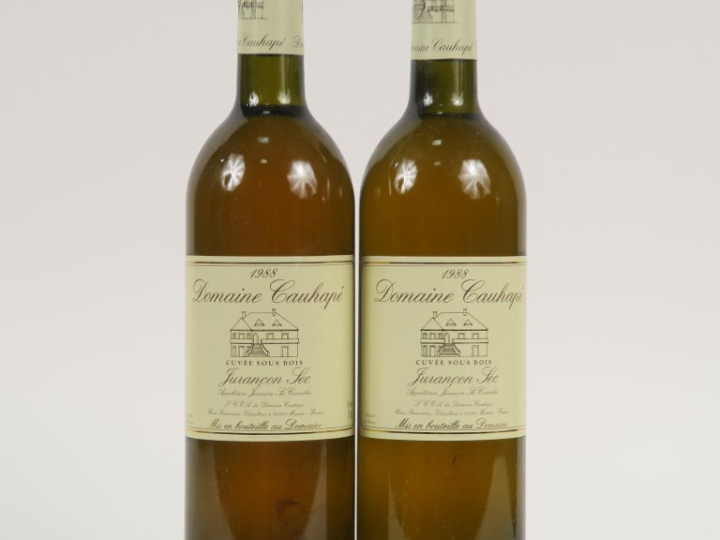 2 BOUTEILLES DOMAINE CAUHAPÉ 'CUVÉE SOUS BOIS' JURANCON SEC - 1988