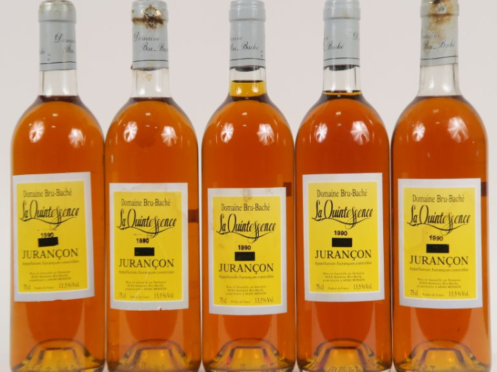 5 BOUTEILLES DOMAINE BRU BACHÉ 'LA QUINTESSENCE' JURANCON - 1990