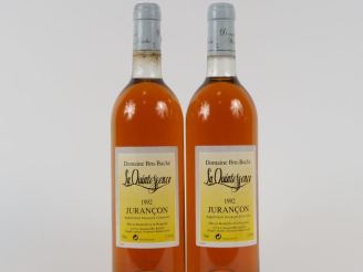Vente aux enchères 2 BOUTEILLES DOMAINE BRU BACHÉ 'LA QUINTESSENCE' JURANCON - 1992
