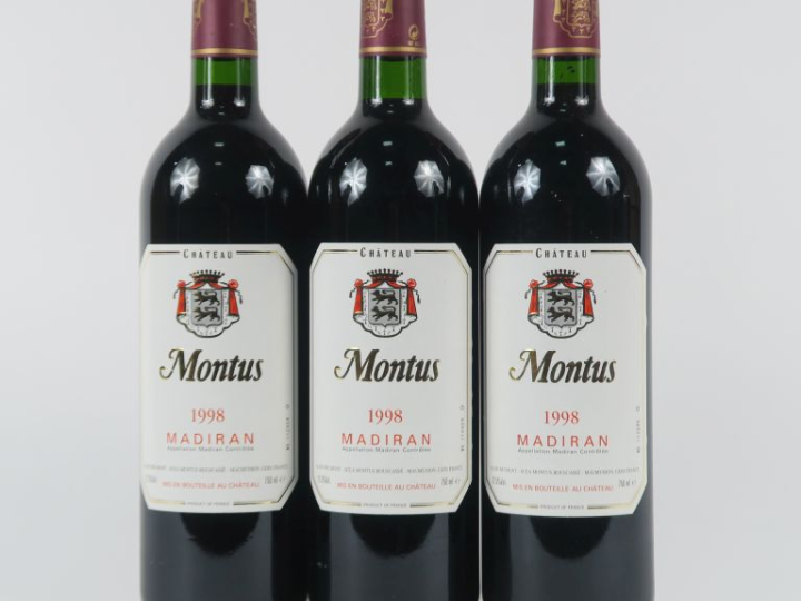 3 BOUTEILLES CHÂTEAU MONTUS MADIRAN - 1993