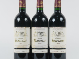 Vente aux enchères 3 BOUTEILLES CHÂTEAU BOUSCASSE 'VIEILLES VIGNES' MADIRAN - 1998