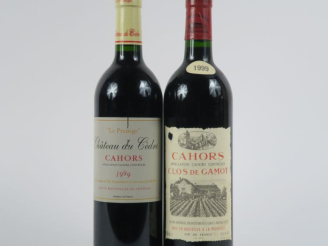 Vente aux enchères 2 BOUTEILLES de CAHORS 1999 : 1 CLOS DE GAMOT - 1 CHÂTEAU DU CÈDRE 'LE