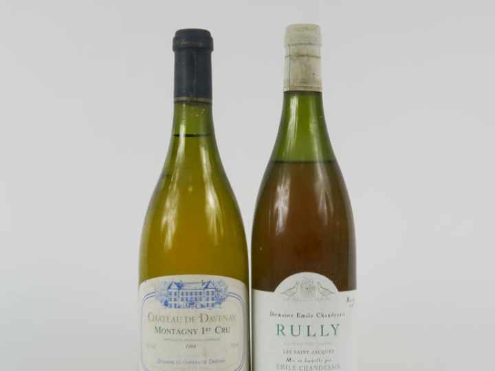 2 BOUTEILLES : 1 MONTAGNY 1er CRU CHÂTEAU DE DAVENAY 1994 - 1 RULLY 'L