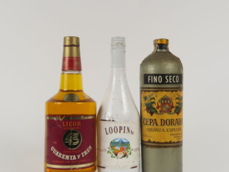 Vente aux enchères 3 BOUTEILLES : LICOR MIRABILIS - 1 LOOPING COCONUTS - 1 FINO SECO CEPA