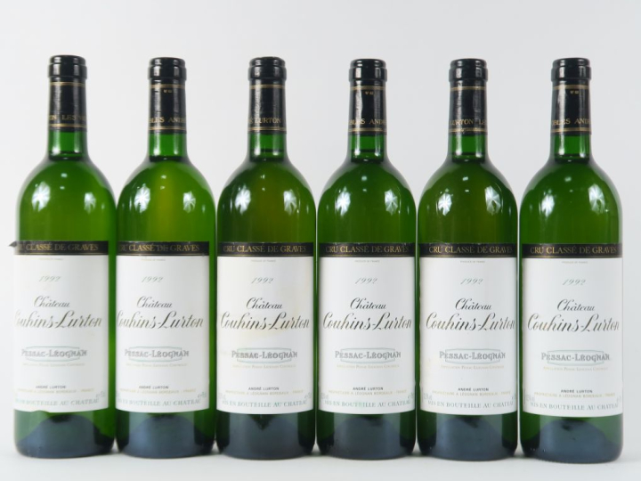 6 BOUTEILLES CHÂTEAU COUHINS LURTON CC GRAVES - 1992