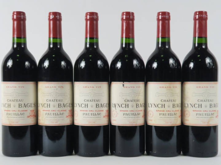 6 BOUTEILLES CHÂTEAU LYNCH BAGES GCC PAUILLAC - 1995 - 3 ELT/1 ETLA