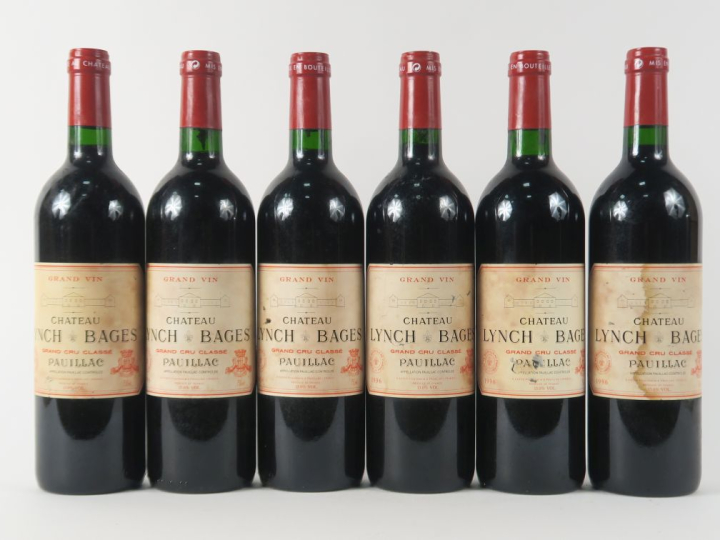 6 BOUTEILLES CHÂTEAU LYNCH BAGES GCC PAUILLAC - 1996 - CBO X 12 - ET