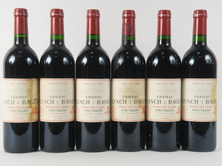 6 BOUTEILLES CHÂTEAU LYNCH BAGES GCC PAUILLAC - 1997 - CBO X 12 - 2 EL