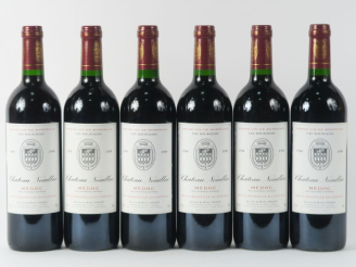 Vente aux enchères 6 BOUTEILLES CHÂTEAU NOAILLAC CB MÉDOC - 1998