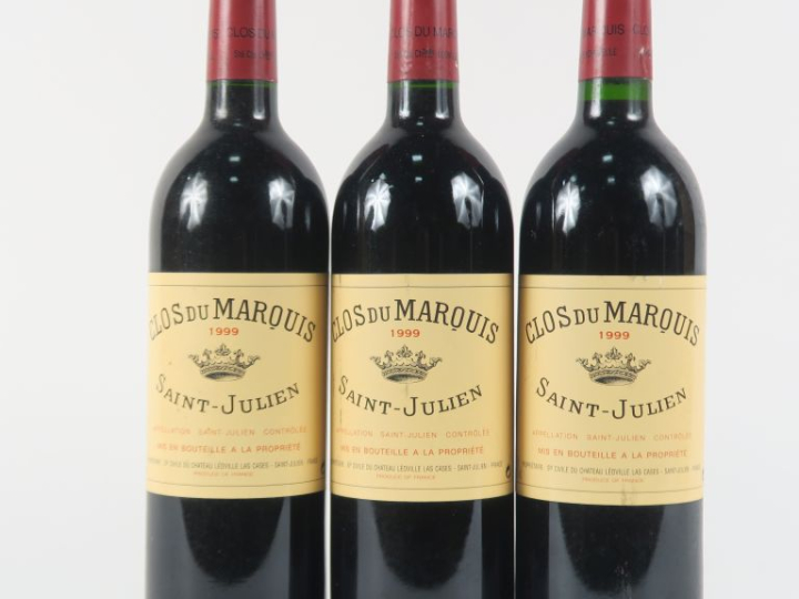 3 BOUTEILLES CLOS DU MARQUIS GCC ST JULIEN - 1999