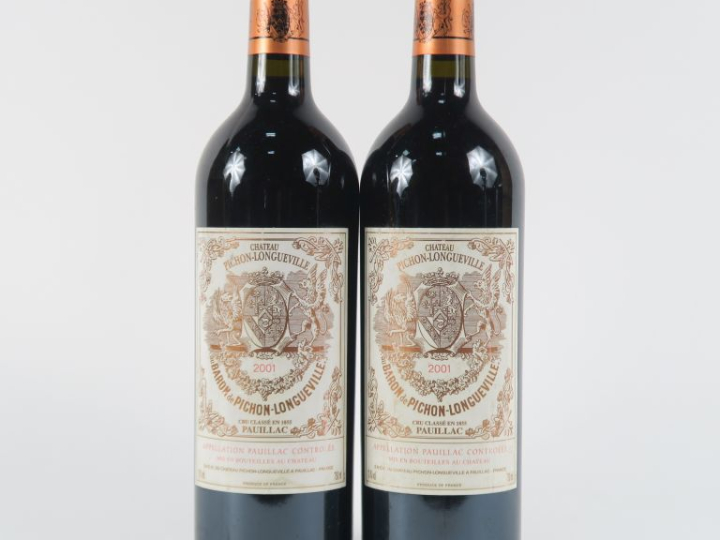 3 BOUTEILLES CHÂTEAU PICHON LONGUEVILLE BARON GCC PAUILLAC - 2001