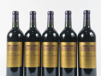 Vente aux enchères 5 BOUTEILLES CHÂTEAU CANTENAC BROWN GCC MARGAUX - 2003 - CBO
