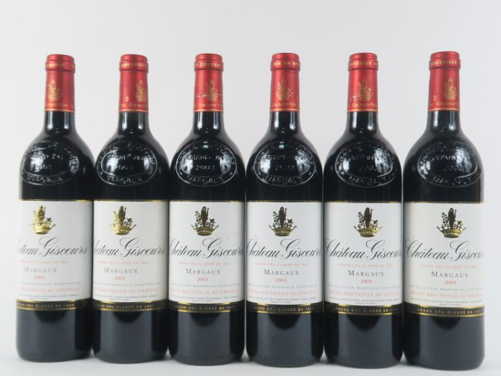 6 BOUTEILLES CHÂTEAU GISCOURS GCC MARGAUX - 2003 - CBO