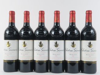 Vente aux enchères 6 BOUTEILLES CHÂTEAU GISCOURS GCC MARGAUX - 2003 - CBO